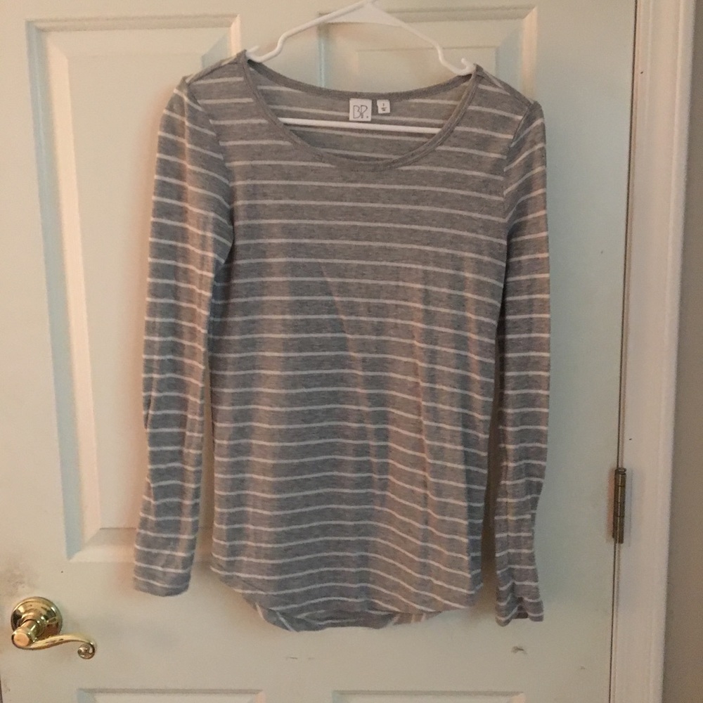 Striped shirt.